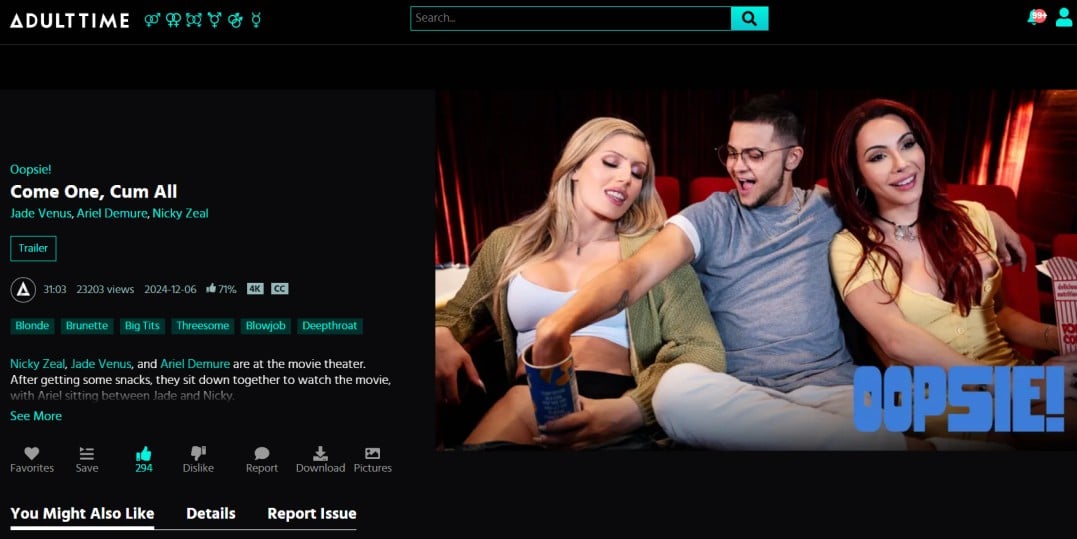 the Oopsie inside adult time members area 